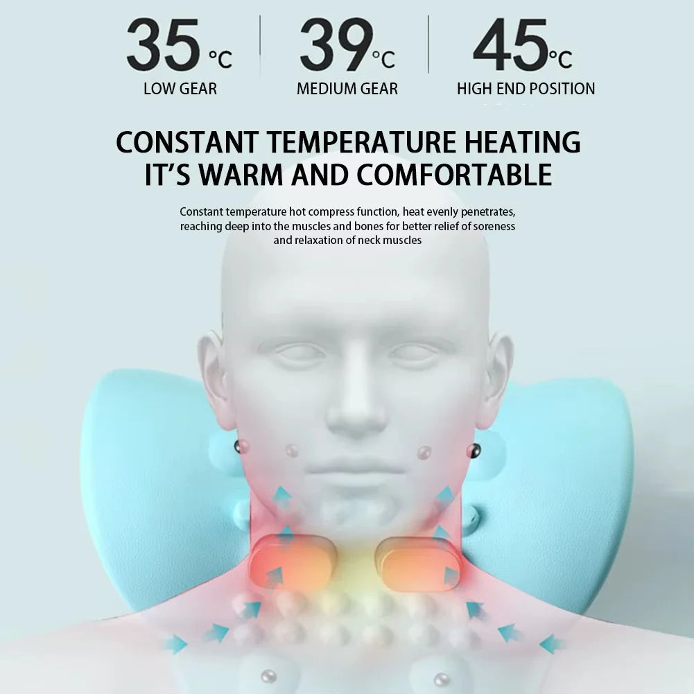 Electric Cervical Neck Massager with heat therapy and adjustable levels for neck relaxation and daily comfort